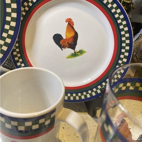 COPY - 7pc INTL Tableworks Bob Timberlake Ella's Rooster Dinner Place Setting V… - Picture 4 of 8
